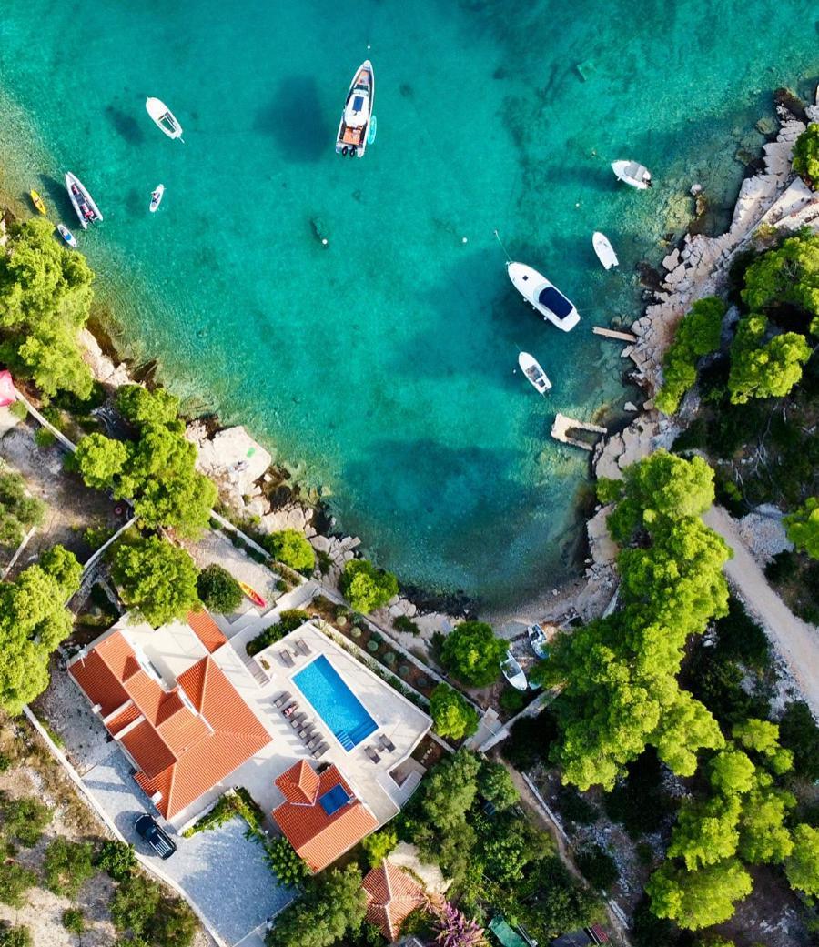 Luxury Villa Kate - In Lucice Bay With Turquoise Sea, Amazing Seaviews, And Heated Pool Милна Экстерьер фото